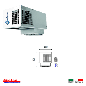 Monoblock für Deckenmontage - für Tiefkühlzelle - Mod. KBS 08 BE - Kältemittel R290 - Bauform 0 - Tiefkühlung - bis zu 5 m³