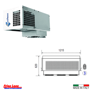 Monoblock für Deckenmontage - für Kühlzelle - Mod. KBS 32 NE - Kältemittel R455a - Bauform 3 - Normalkühlung - bis zu 36 m³