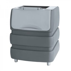 Vorratsbehälter - Speicher BIN - Mod. BIN 240 PE - Fassungsvermögen bis zu 180 kg, kombinierbar mit Aufsatzeiserzeugern