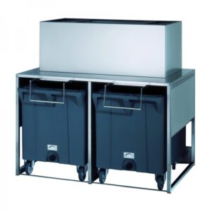 Vorratsbehälter - Speicher BIN - Mod. DRB 100 - Rollbehälter Fassungsvermögen bis zu 2x108 kg, Zwischenspeicher bis zu 50 kg, kombinierbar mit Aufsatzeiserzeugern