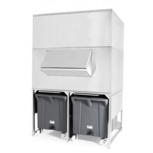 Vorratsbehälter - Speicher BIN - Mod. DRB 1200 - Rollbehälter Fassungsvermögen bis zu 2x108 kg, Zwischenspeicher bis zu 1000 kg, kombinierbar mit Aufsatzeiserzeugern