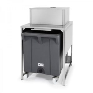 Vorratsbehälter - Speicher BIN - Mod. RB 100 - Rollbehälter Fassungsvermögen bis zu 108 kg, Zwischenspeicher bis zu 17 kg, kombinierbar mit Aufsatzeiserzeugern