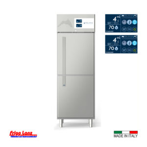 Kombi-Kühlschrank mit 2 Halb-Türen GN 2/1 steckerfertig -  Mod. MM 35/35 TNN BT  -  Temp. TNN: -2°/+8°C  BT: -15°/-25°C   Abm.: 700 x 830 x 2080 /H mm   Fabr. POLARIS  -  Serie MasterMax
