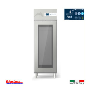 Glastür-Kühlschrank GN 2/1 steckerfertig -  Mod. MM 70 TNV  -  Temp. -2°/+8°C   Abm.: 700 x 830 x 2080 /H mm   Fabr. POLARIS  -  Serie MasterMax