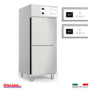 Kombi-Kühlschrank mit 2 Halb-Türen WIDE steckerfertig -  Mod. WP 35/35 TNN BT  -  Temp. TNN: -2°/+8°C  BT: -15°/-25°C   Abm.: 850 x 760 x 2110 /H mm   Fabr. POLARIS  -  Serie Wide