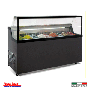 Eisvitrine steckerfertig - Mod. Mirabella H6G -  Fabr. MondialFramec - Auslagefläche für 6 Stk á 5lt-Eisbehälter - Temperaturbereich -5/-20°C