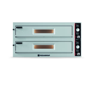 Pizzaofen für Pizzerien - Mod. Entry Max 18 - mit 2 Backkammern - passend für 18 (2x 9) Pizzen ø30/34 cm - elektrische Ausführung - Abm.: 1340 x 1270 x 680 /H mm - Fabr. PizzaGroup