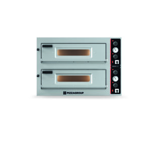 Pizzaofen für Pizzerien - Mod. Entry Max 8 - mit 2 Backkammern - passend für 8 (2x 4) Pizzen ø30/34 cm - elektrische Ausführung - Abm.:  990 x  920 x 680 /H mm - Fabr. PizzaGroup