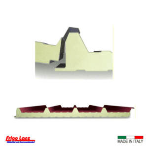 Sandwich-Dachpaneel Serie Isocop 5G - Isolationsstärke 40 mm - PUR2/Bs2d0 - Länge nach Kundenwunsch