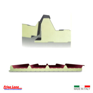 Sandwich-Dachpaneel Serie Isocop 5G - Isolationsstärke 40 mm - PUR2/Bs2d0 - Länge nach Kundenwunsch